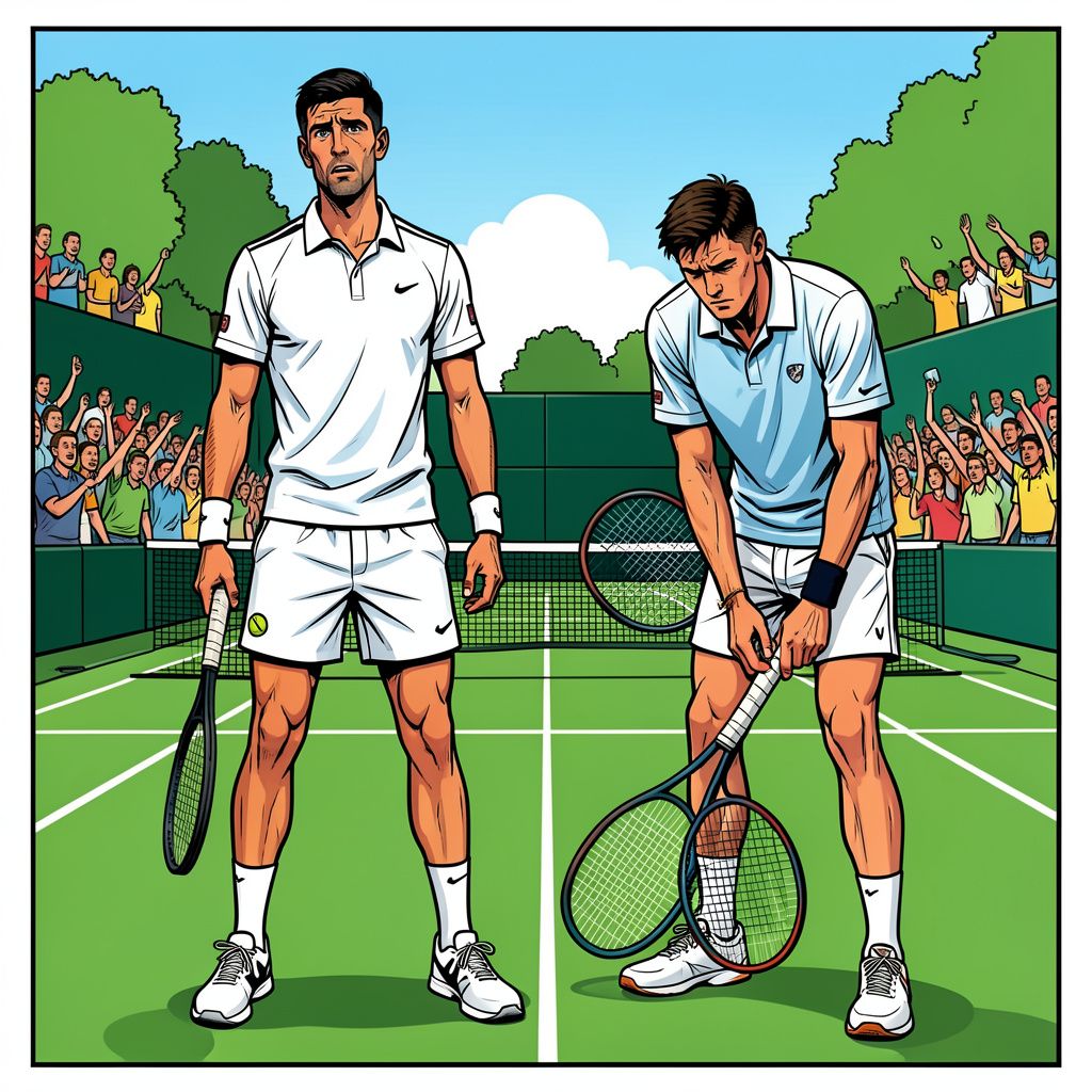 De 39-jarige Novak Djokovic overleeft de langste kwartfinale uit de geschiedenis van Wimbledon.
