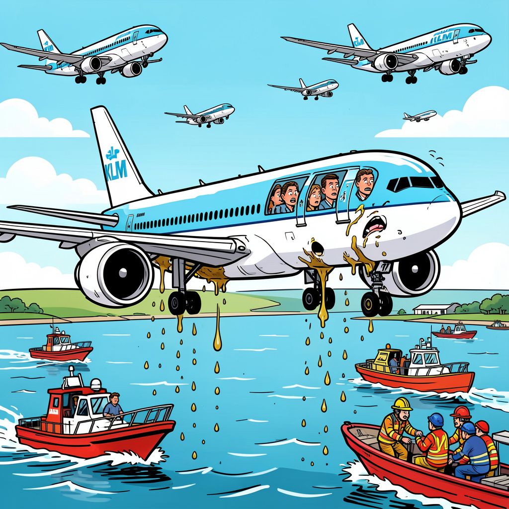 klm-vlucht naar brazilië maakt noodlanding na olielek: wat gebeurde er precies boven de kanaalkust?