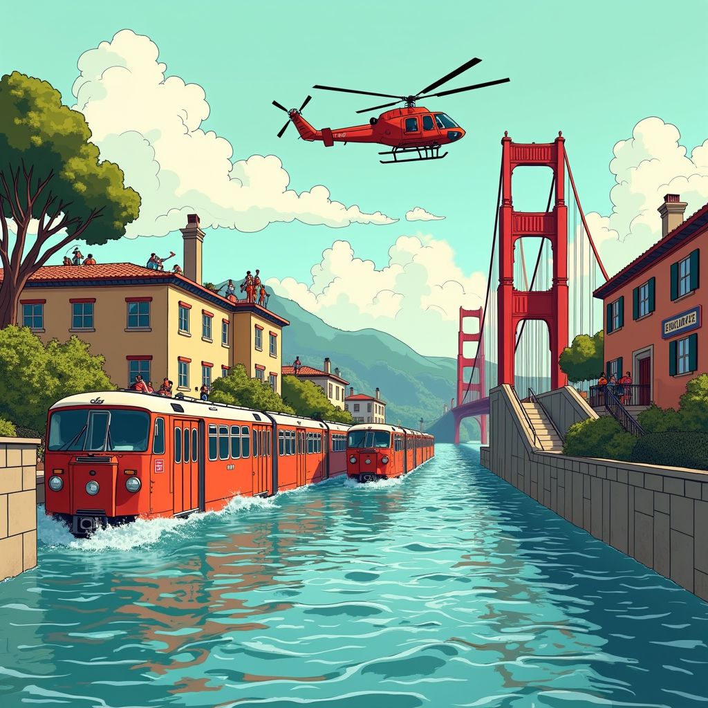 Californië verdrinkt in kerstwater terwijl mensen van daken worden gered