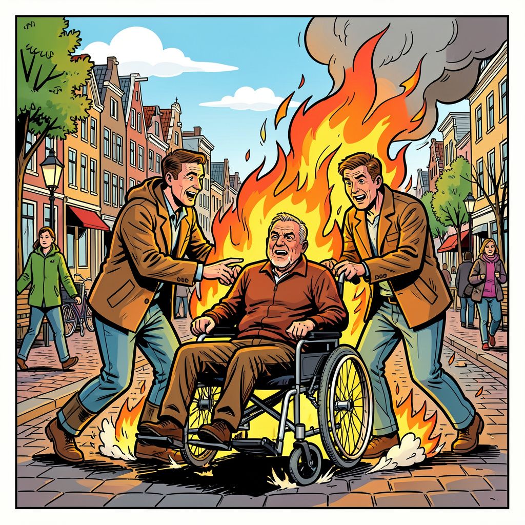 Zeven helden voorkomen dat Paul levend verbrandt in Utrecht