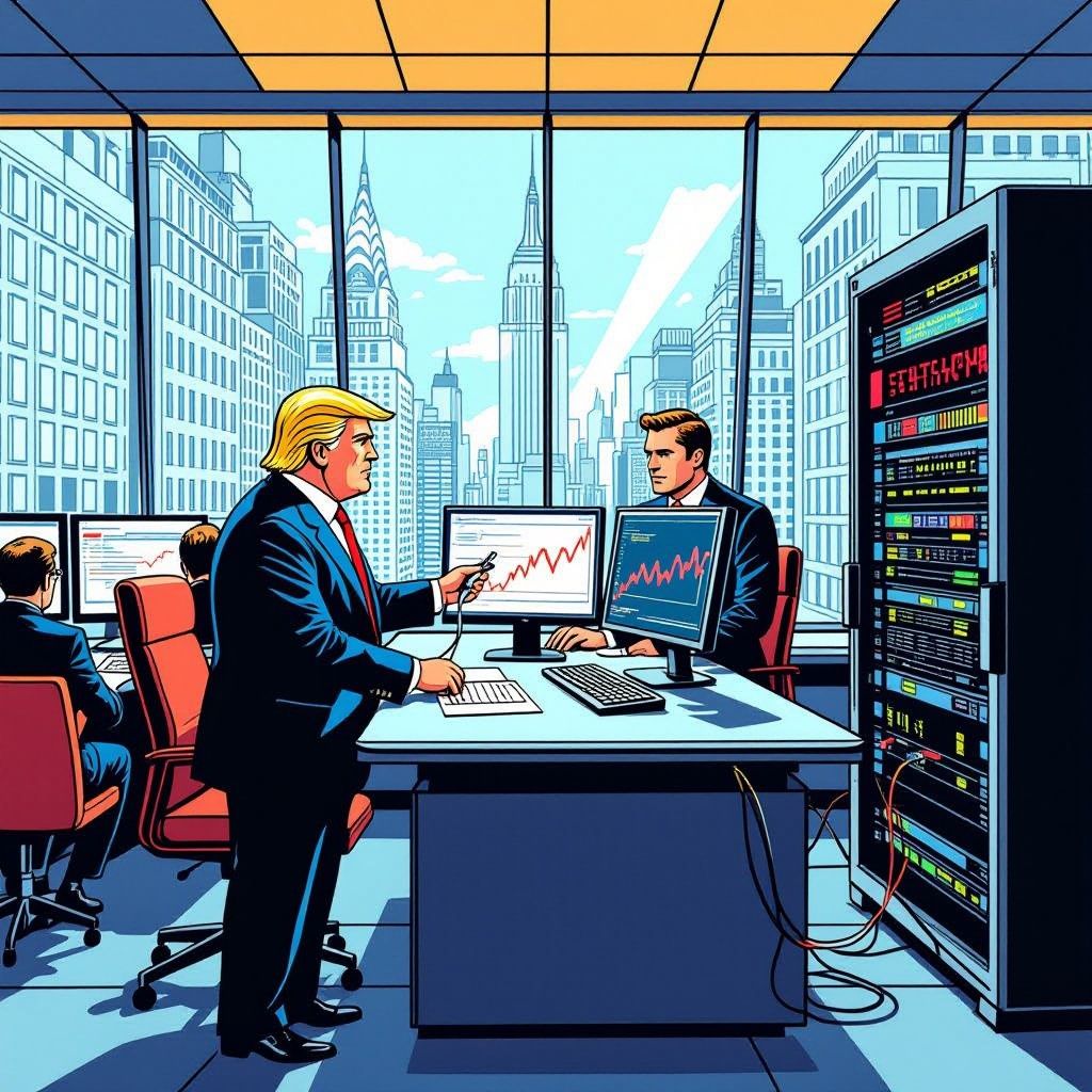 Trump verkoopt milliseconden voorsprong op zijn eigen berichten aan Wall Street
