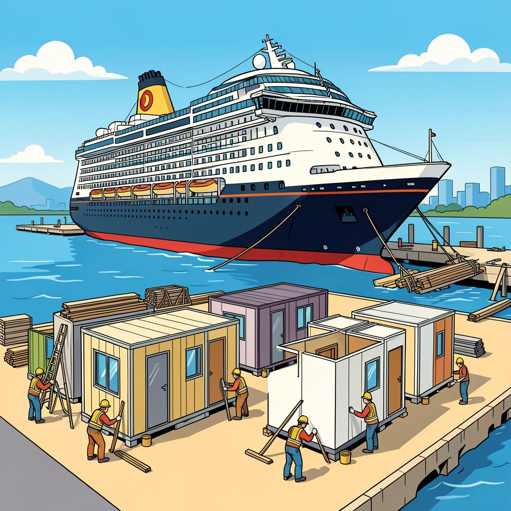 Peperdure cruiseschepen maken plaats voor flexibele woningen.