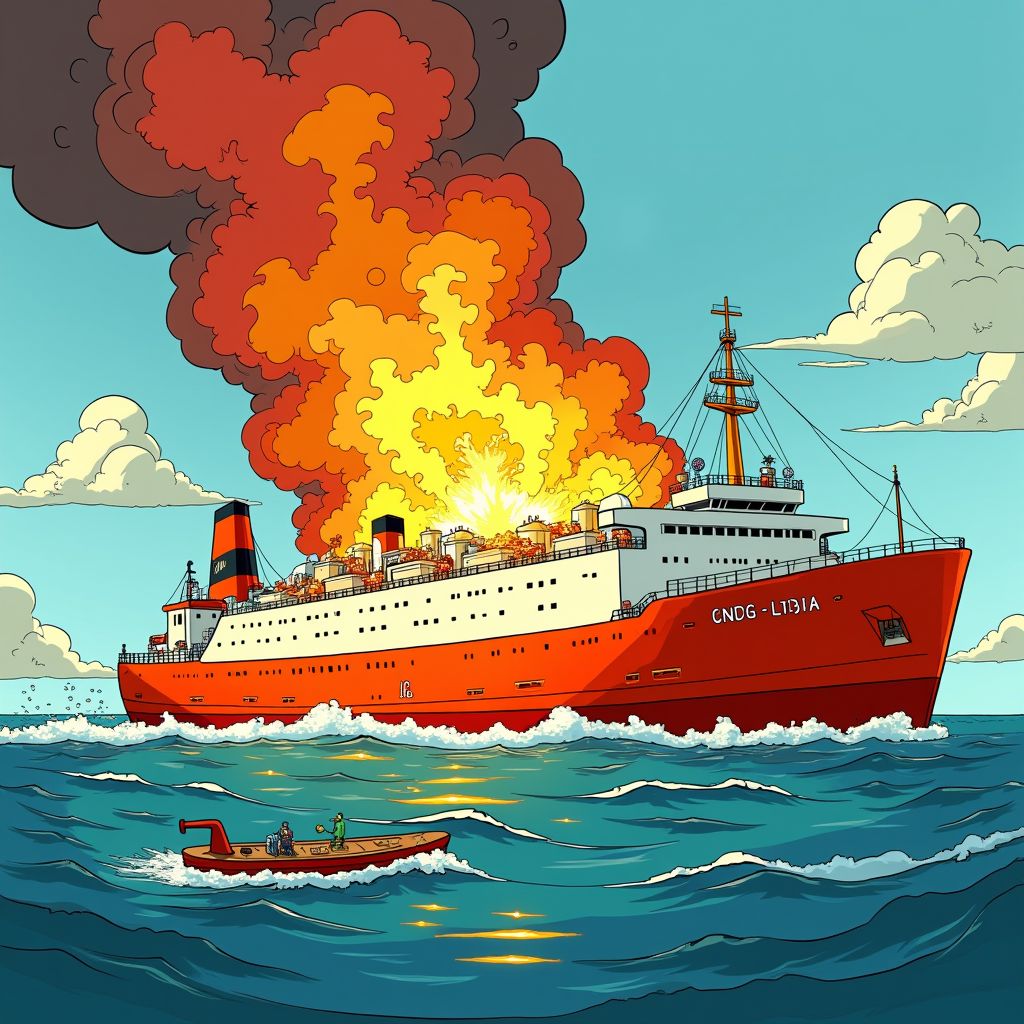 Russische gastanker vol vloeibaar gas drijft stuurloos richting Italiaans eiland na Oekraïense drone-aanval