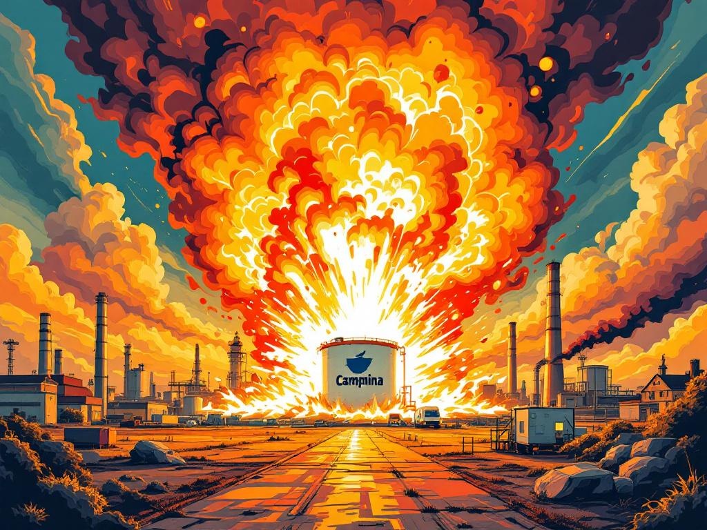 Chemische explosie bij Friesland Campina: Oranje gifwolk schrikt Borculo op