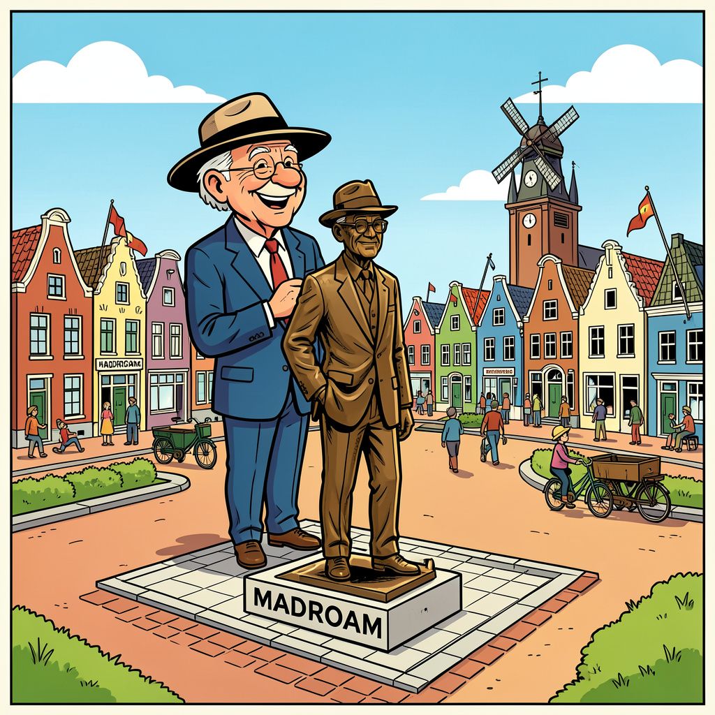 De Haagse troubadour Harrie Jekkers krijgt dit weekend een eigen plein en miniatuurstandbeeld in Madurodam.