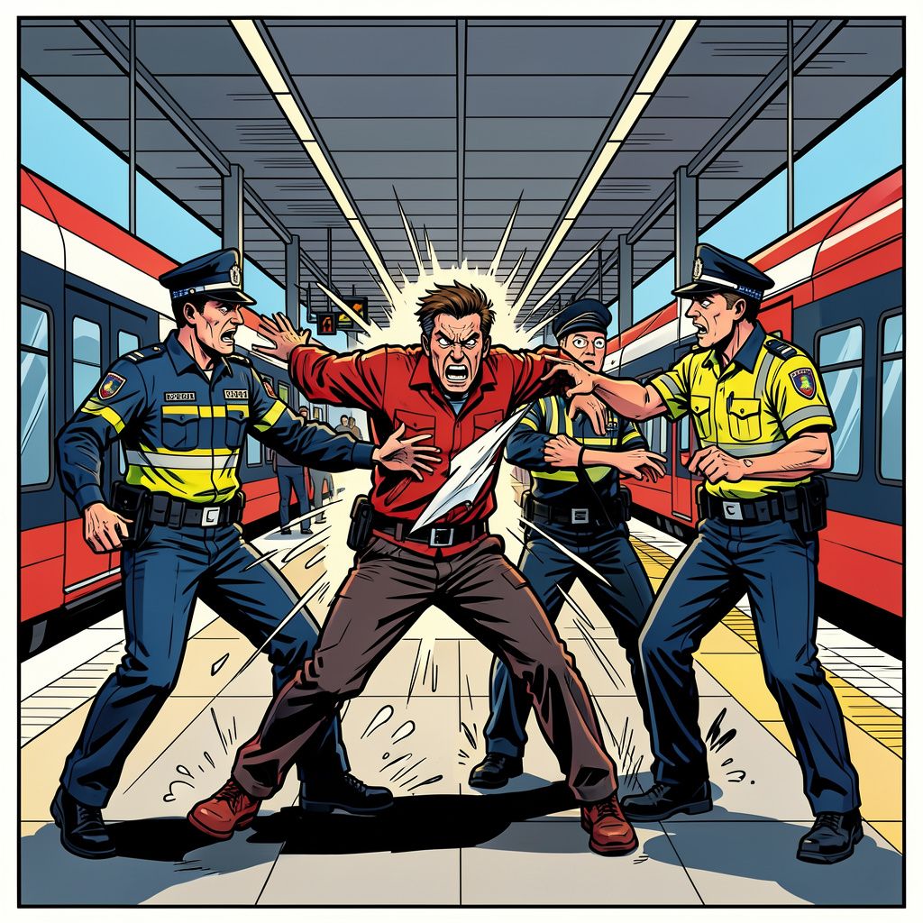 Een agressieve verdachte verwondt drie hulpverleners door te bijten en te vechten op het station in Almere.