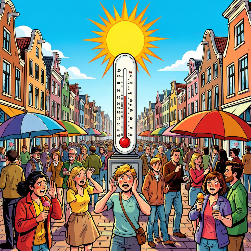 Nederland zweet onder extreme hitte en breekt vandaag het warmterecord.