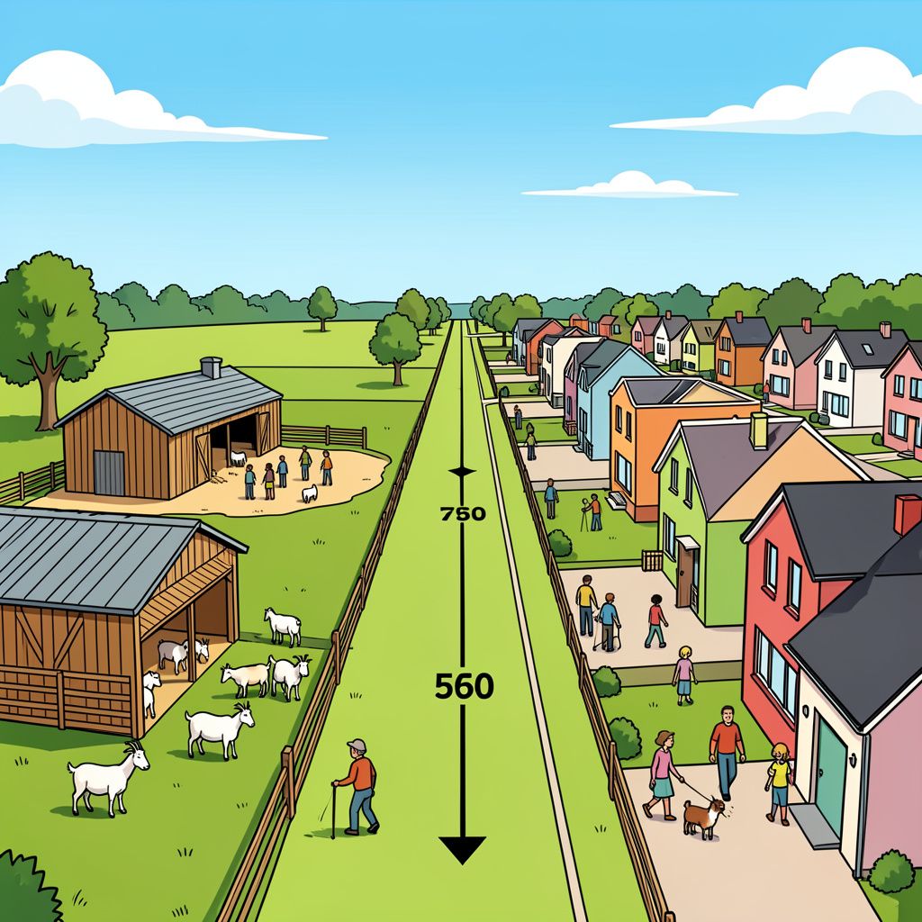 Geiten en mensen moeten voortaan op veilige afstand van elkaar gaan wonen.