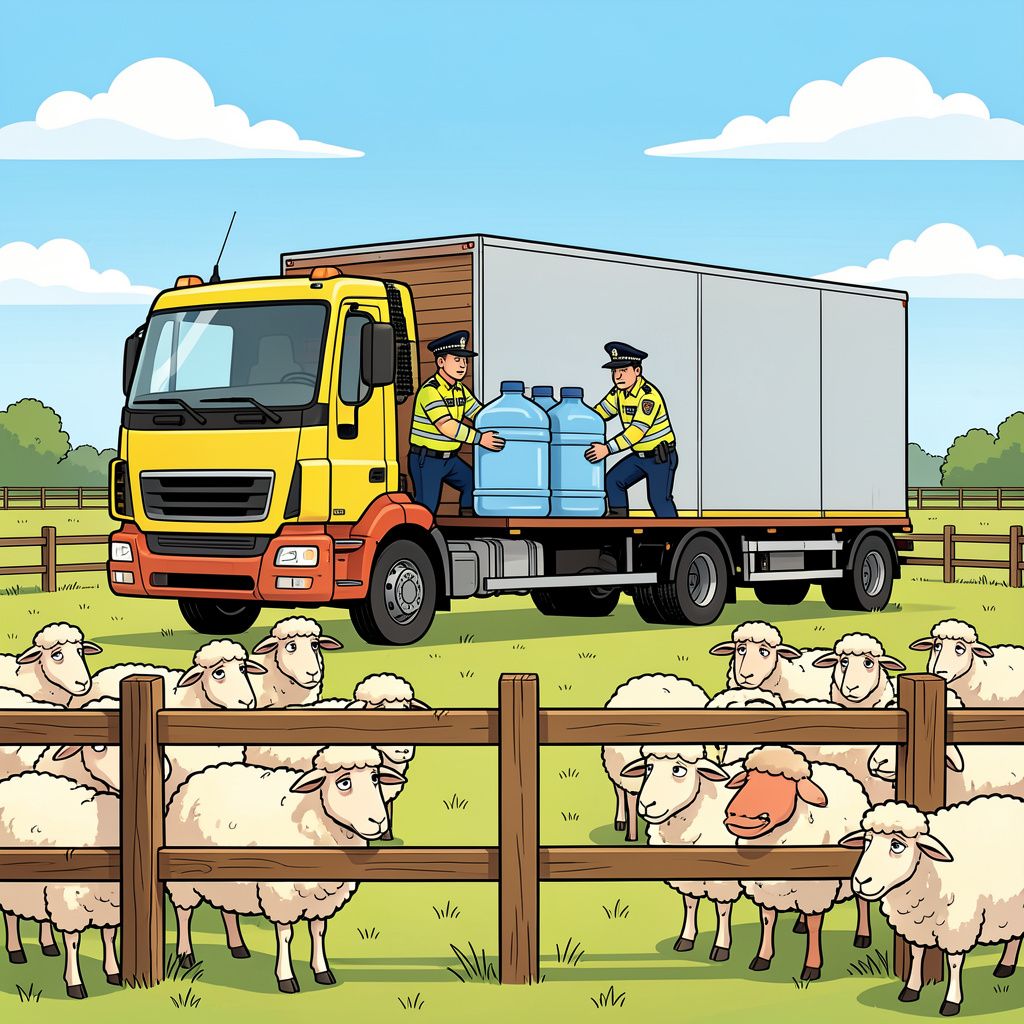 Politie neemt drinkwater van dorstige schapen mee als drugsafval
