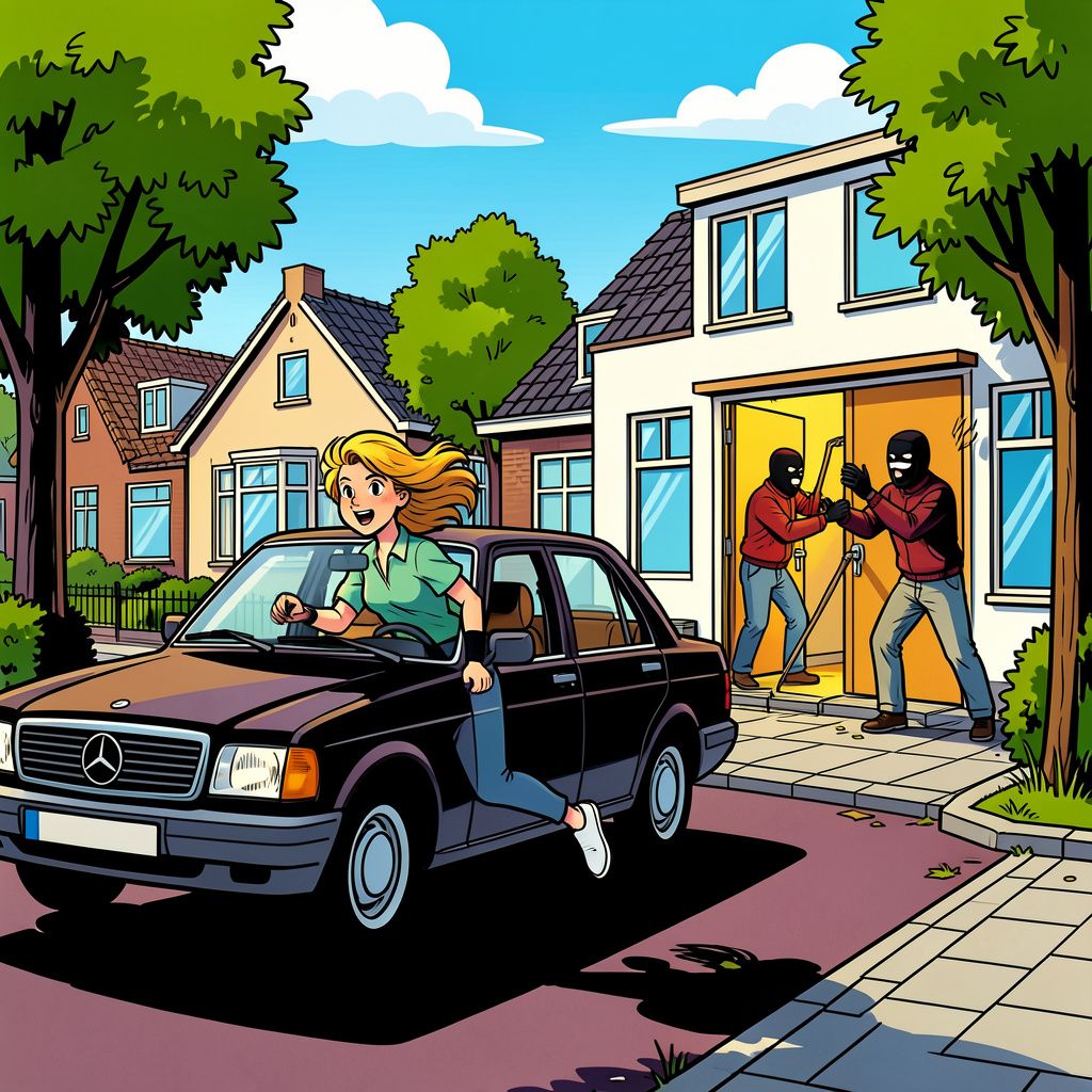 Brutale bende ontvoert jonge vrouw om direct haar huis te overvallen.