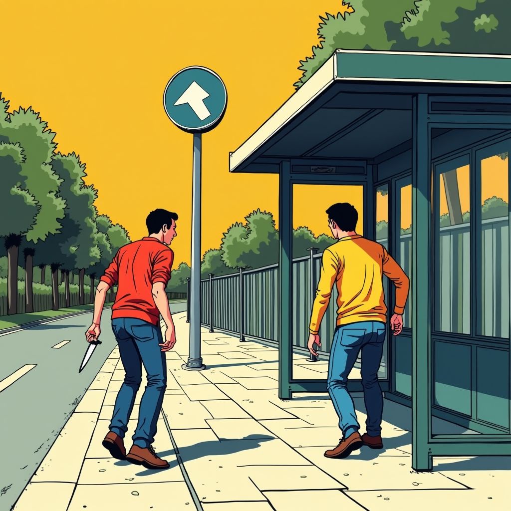 Twee jongens bedreigen slachtoffer met mes bij bushalte en vluchten richting winkelcentrum