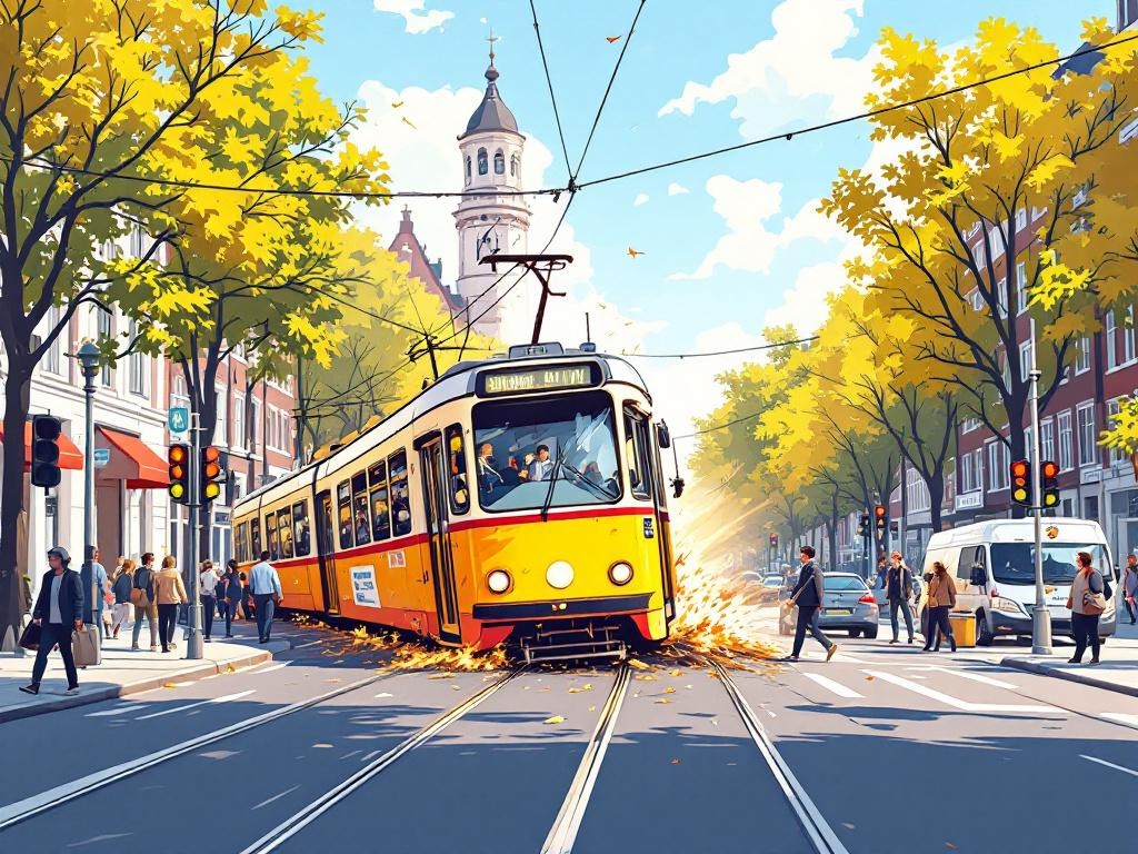 Tramchaos in Amsterdam: Ontspoorde Tram Ontwricht Ochtendverkeer
