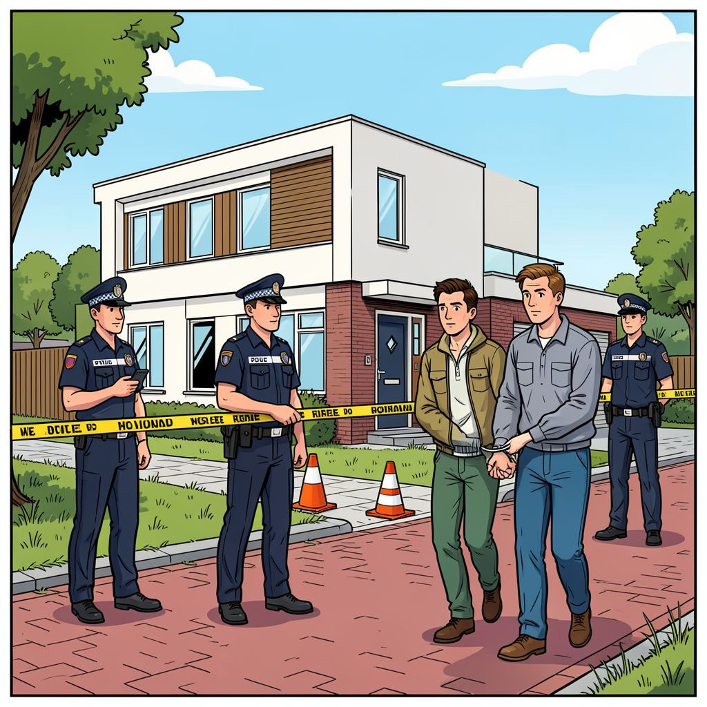 De politie filmt vandaag de reconstructie van een dodelijke afrekening in Heerhugowaard.
