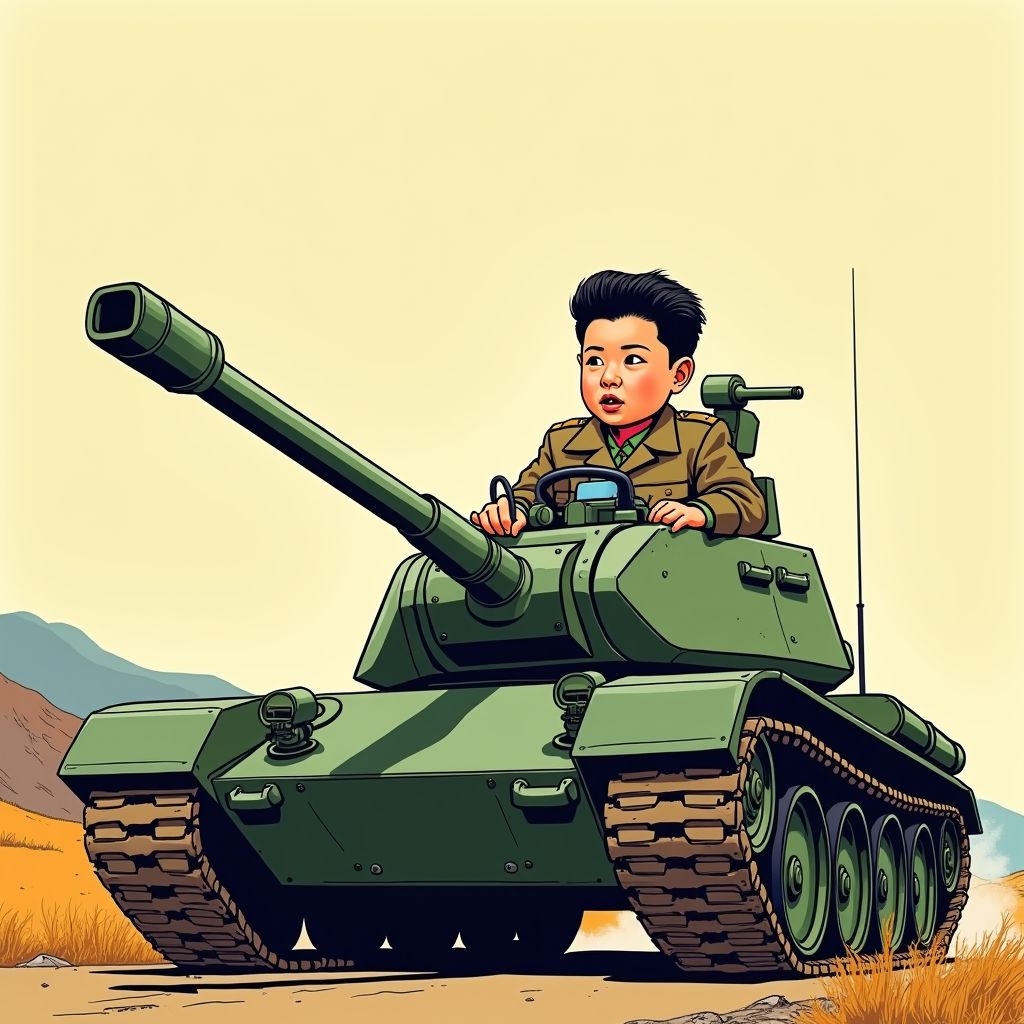 Kim Jong Uns dochter rijdt tank en schiet mee tijdens militaire training in Noord-Korea