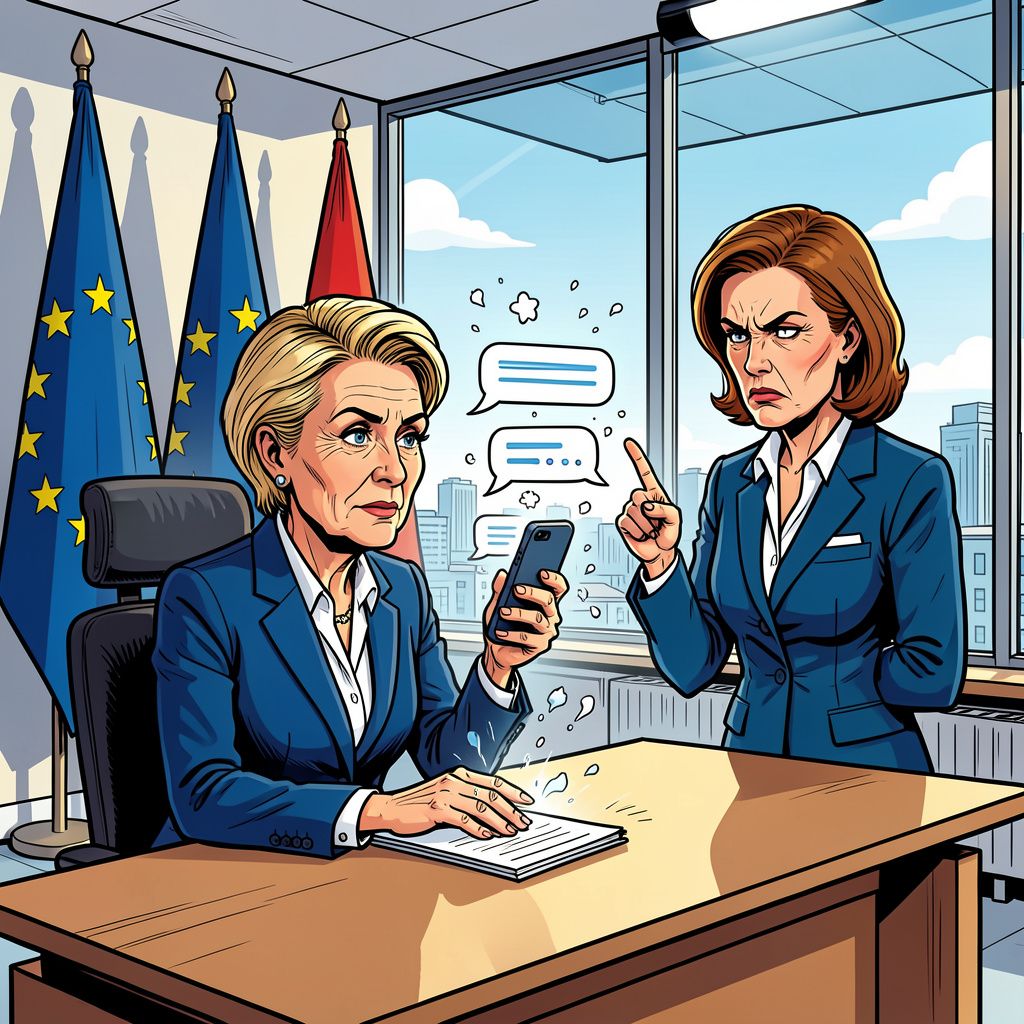Von der Leyen wiste sms'jes met wereldleiders automatisch van haar telefoon