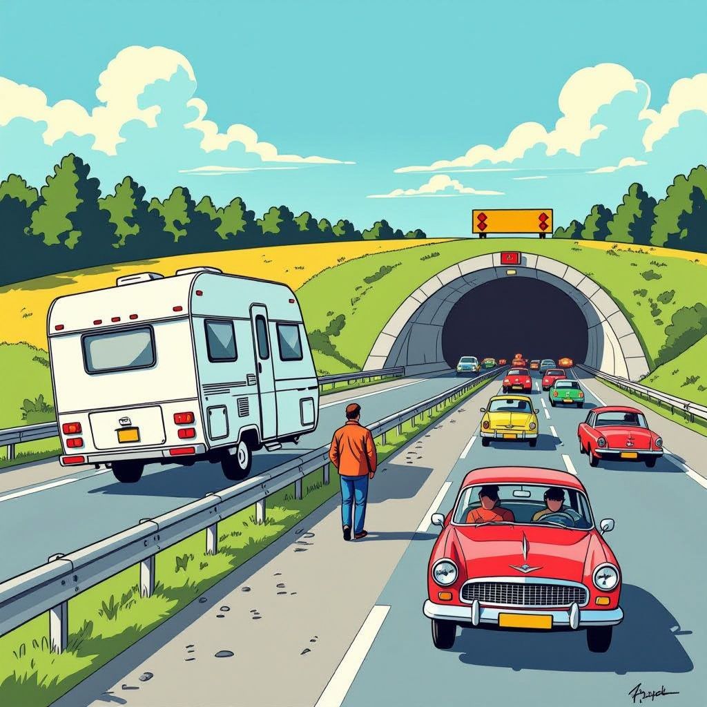 Camper kantelt op A2 en zorgt voor chaos tijdens drukste vrijdagavondspits van het jaar