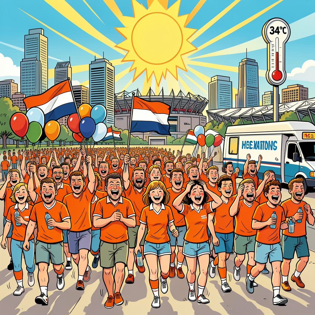 hitte in houston dreigt oranjefeest te verpesten: zo overleef je 34 graden met een glimlach