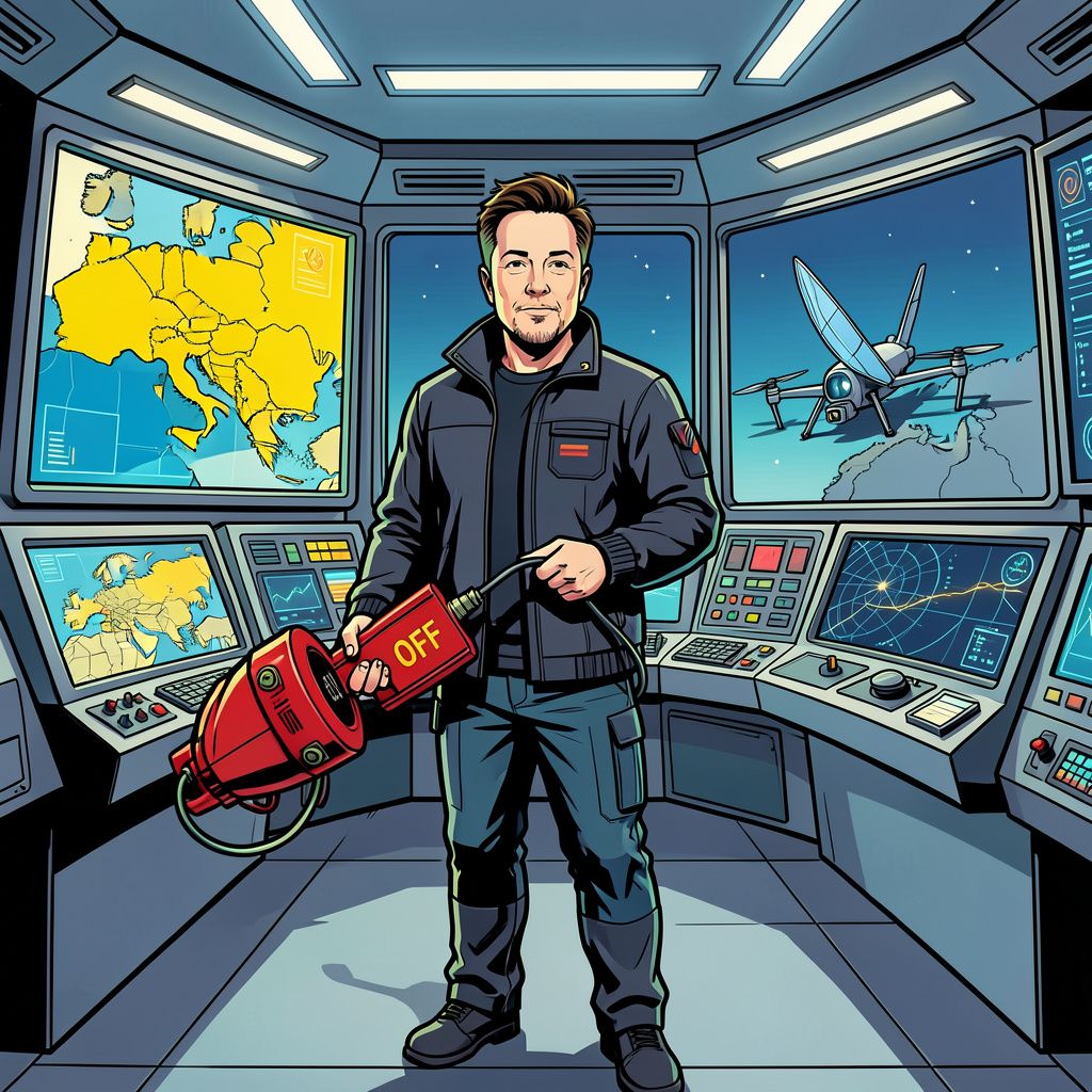 Elon Musk trekt een harde grens en verbiedt Oekraïense drone-aanvallen diep in Rusland via zijn Starlink-netwerk.