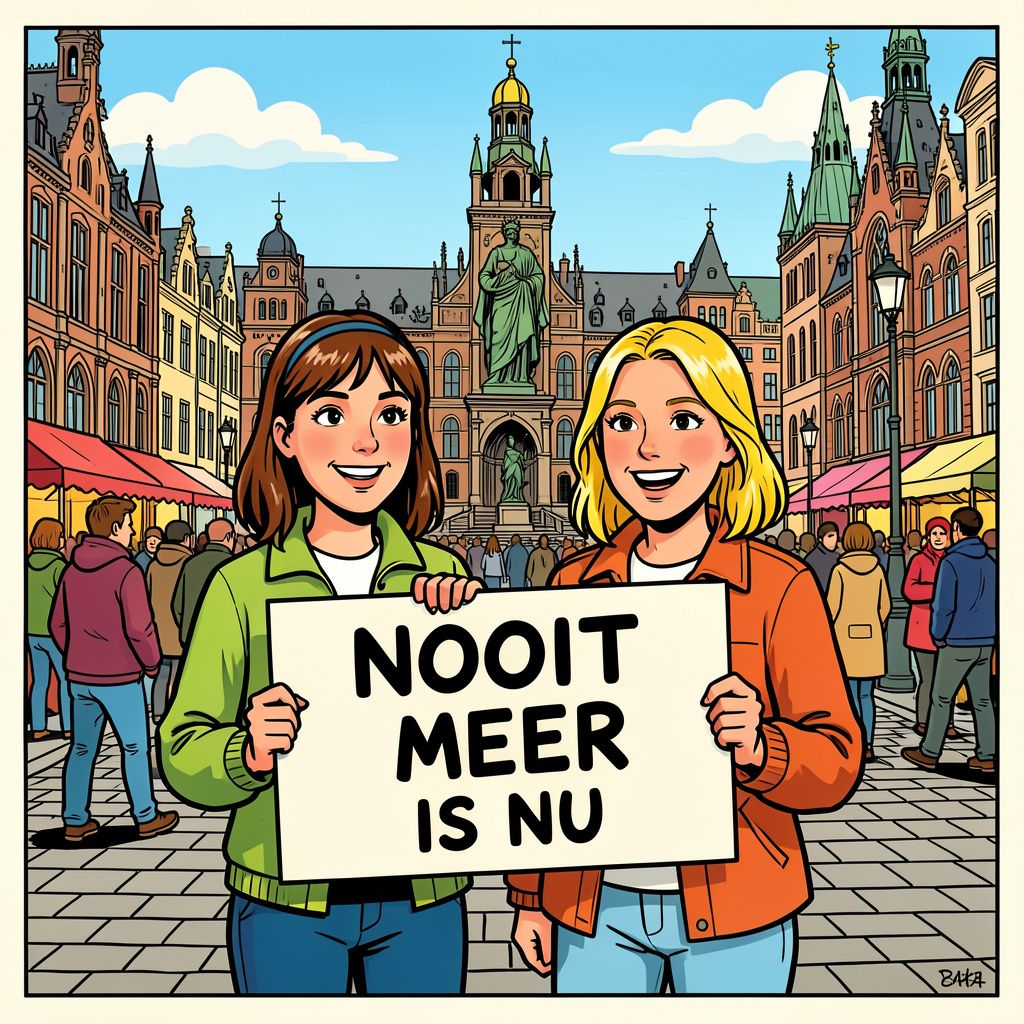 Twee vrouwen opgepakt voor A4'tje met 'nooit meer is nu' tijdens dodenherdenking