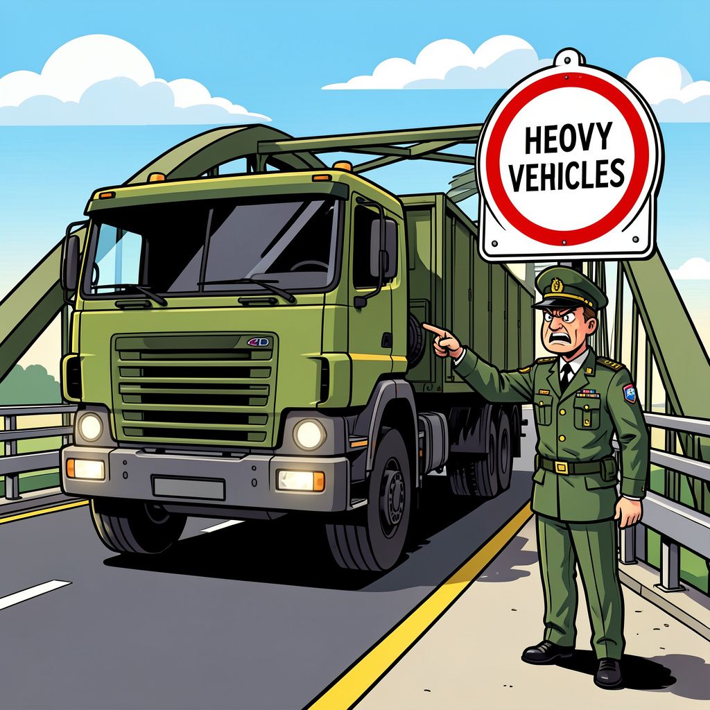 Ook legertrucks mogen de verzwakte Merwedebrug niet op.