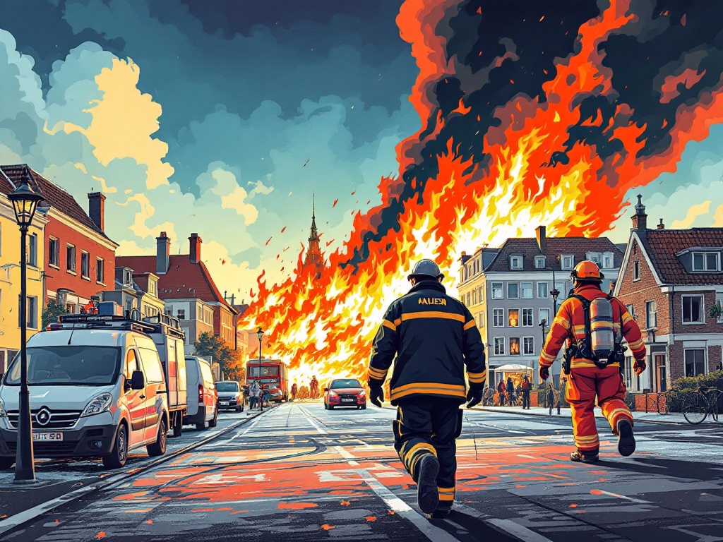 Felle brand in Haarlem: Eén gewonde, verdachte aangehouden