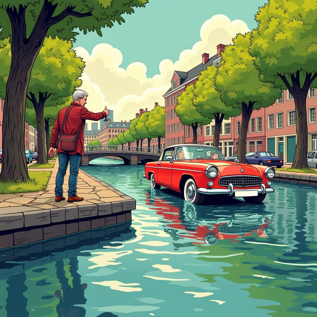 Asielzoeker springt in ijskoud kanaal en redt vrouw die navigatie te letterlijk opvolgde