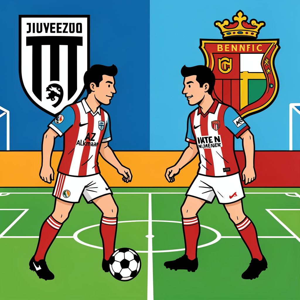 AZ en NEC staan voor een loodzware klus tegen Juventus en Benfica in de Europa League.