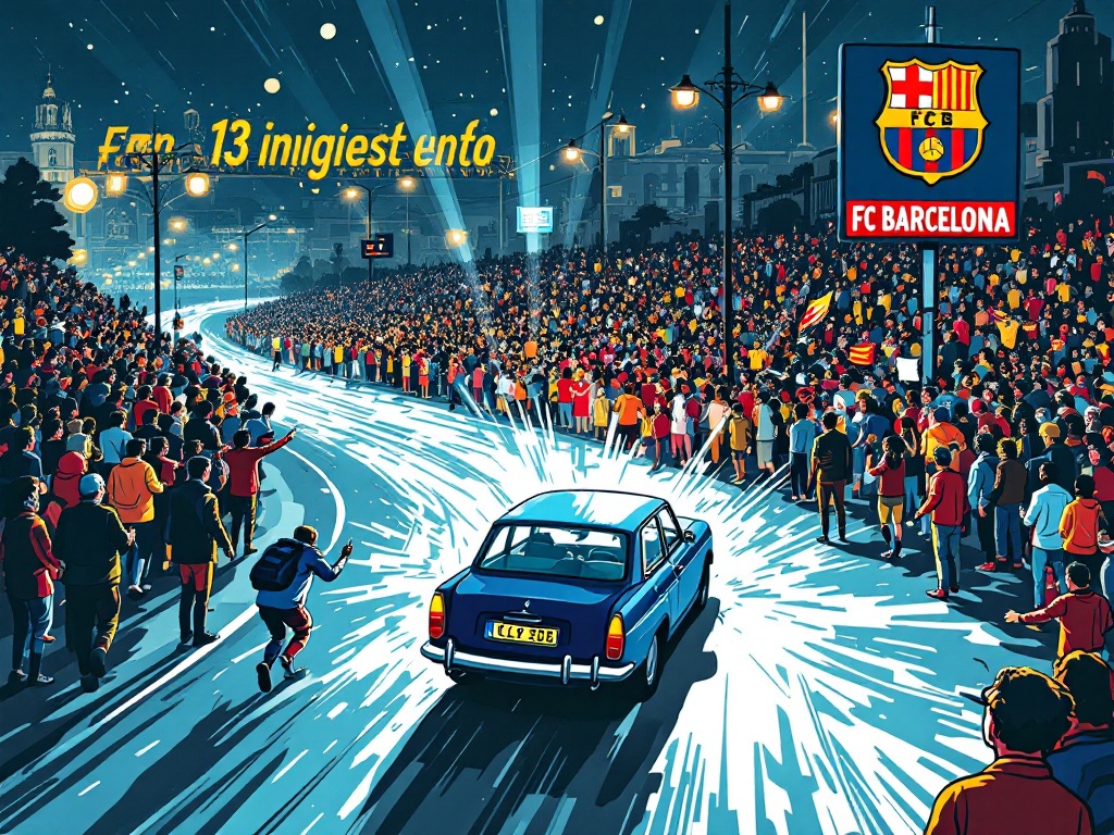 Auto rijdt in op menigte na derby Barcelona