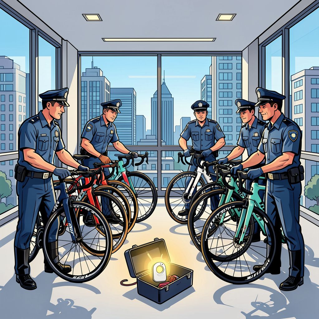 Een verborgen AirTag leidt politie rechtstreeks naar twaalf gestolen wielrenfietsen op twaalf hoog.