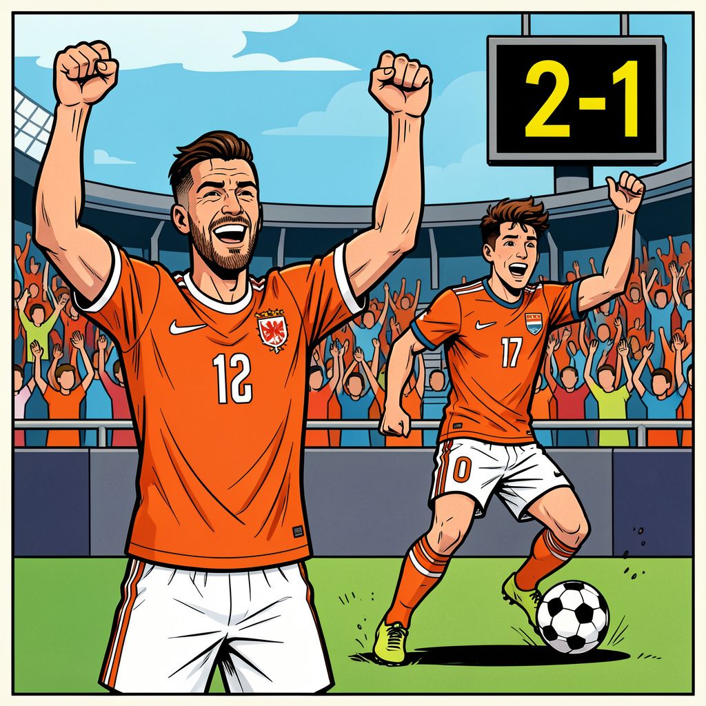 Oranje geeft Virgil van Dijk een zwaarbevochten zege cadeau tijdens zijn honderdste interland.