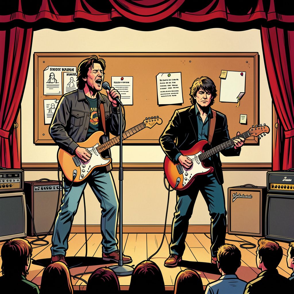 De legendarische rockband U2 viert zijn vijftigste verjaardag met een verrassingsoptreden op de school waar het in 1976 allemaal begon.