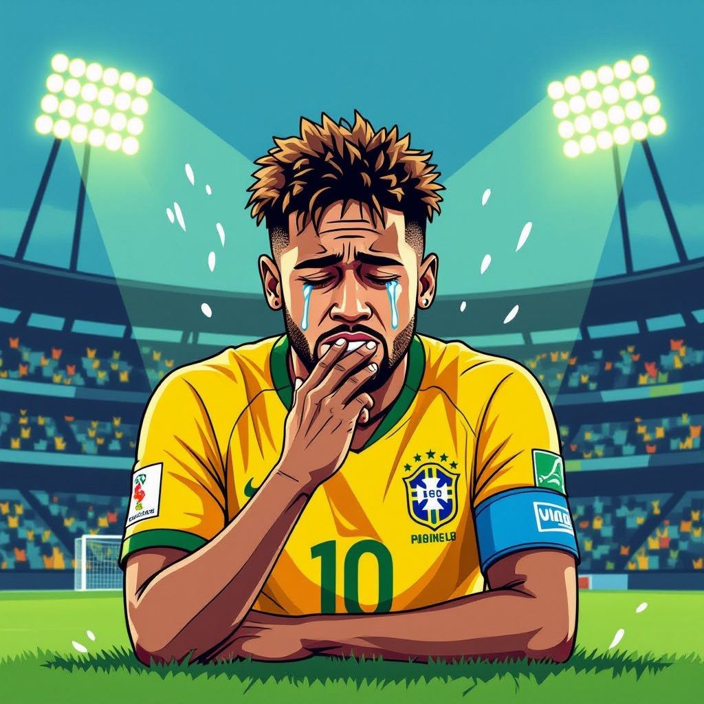 Neymar stopt per direct bij Brazilië na een dramatische uitschakeling op het WK.