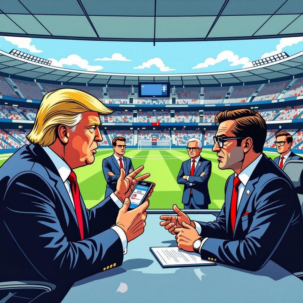 Een telefoontje van Donald Trump zet het hele WK op zijn kop.