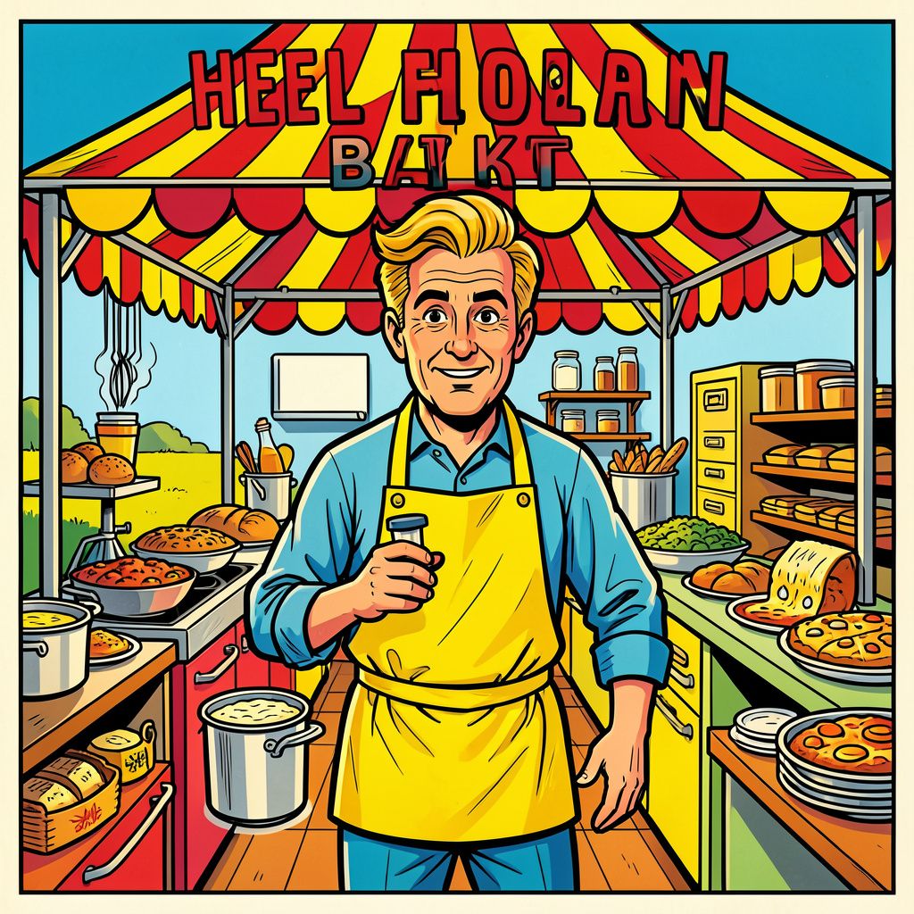 André van Duin geeft toe dat hij 'er niks van bakt' terwijl heel holland bakt elke dag terugkeert