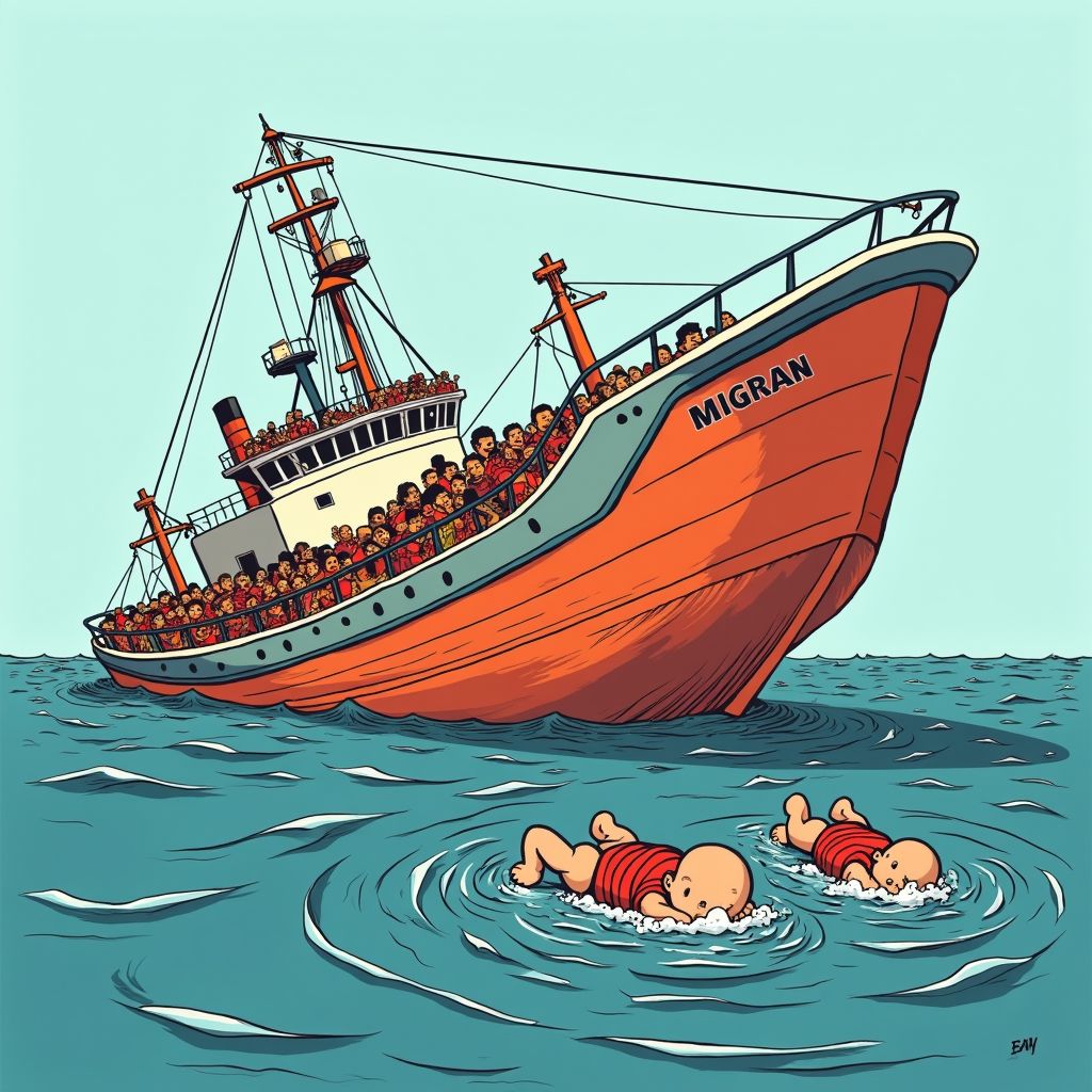 Twee baby's verdrinken als boot met 55 migranten kapseist voor Libië