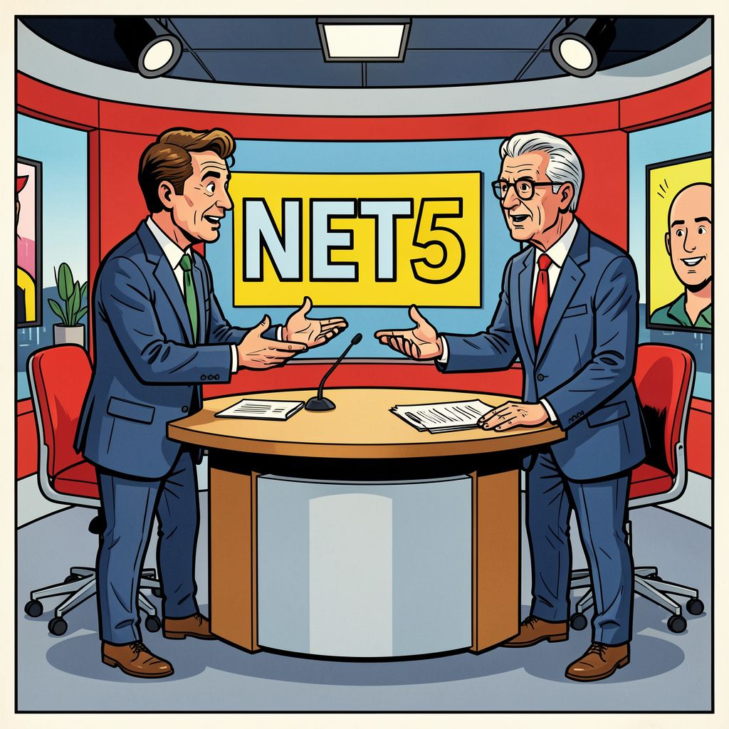 Van Roosmalen en Groenteman onderhandelen met John de Mol over NET5-show