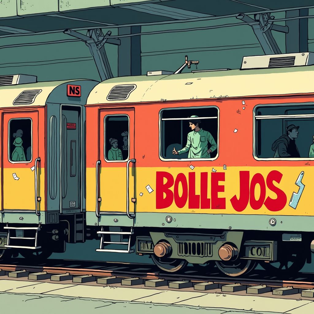 Graffiti-spuiters toveren NS-trein om tot rijdend opsporingsbericht van drugscrimineel Bolle Jos