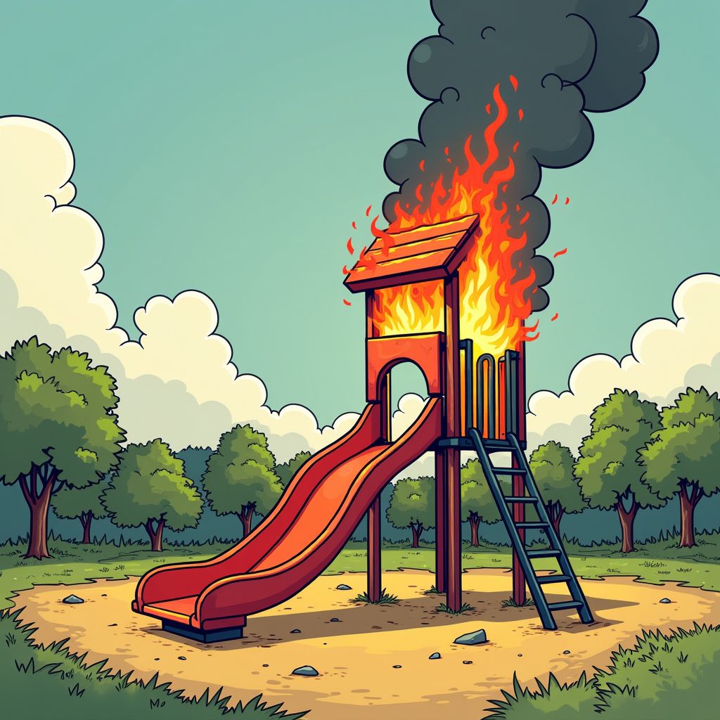 Vandalen steken glijbaan in brand terwijl Breda al weken kampt met brandstichting