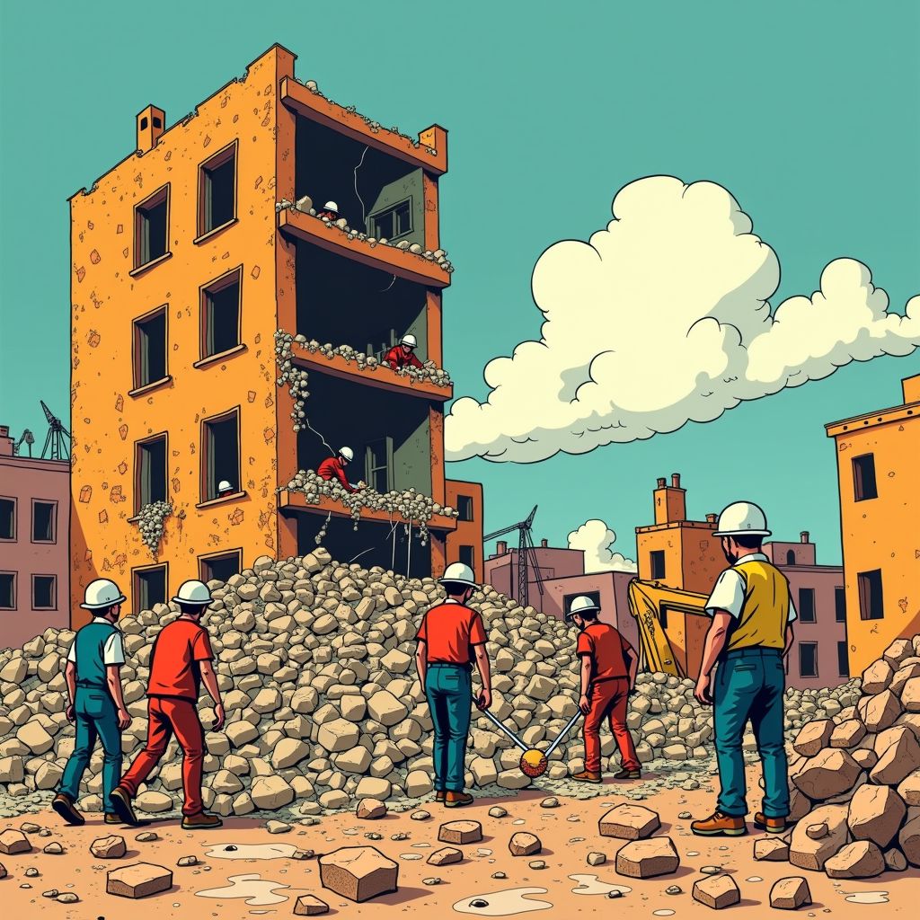 Oud gebouw stort in en begraaft 22 bewoners in arme wijk Tripoli