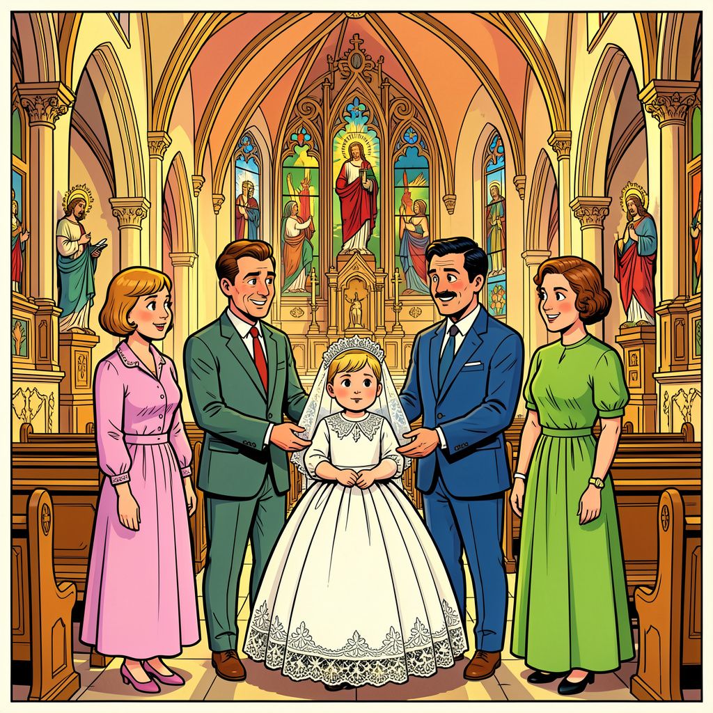 De familie Bauer viert de doop van kleine Jan in een historische doopjurk.