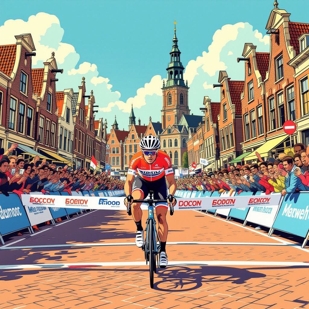 Bergen op Zoom pakt de wielerhoofdprijs na een foutje bij de buren