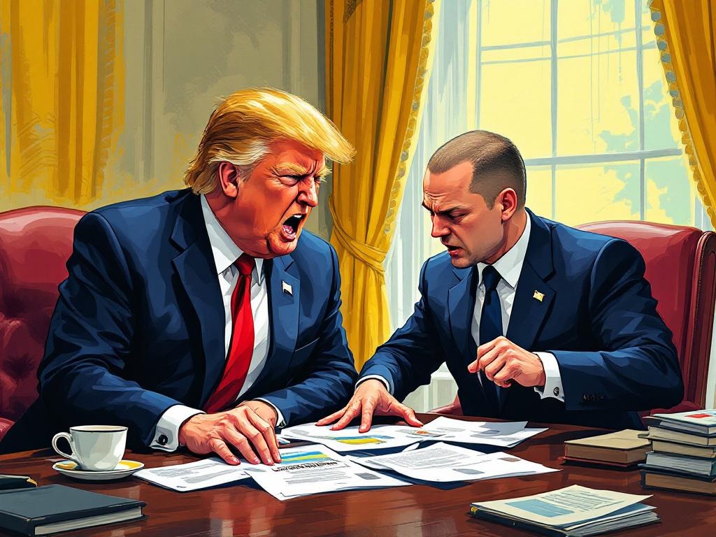 Trump gooit kaarten van Oekraïense frontlijn opzij tijdens verhitte ruzie met Zelensky