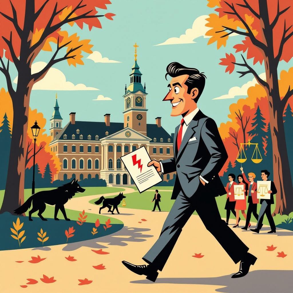 Staatssecretaris Silvio Erkens passeert de Tweede Kamer om probleemwolven sneller af te schieten.