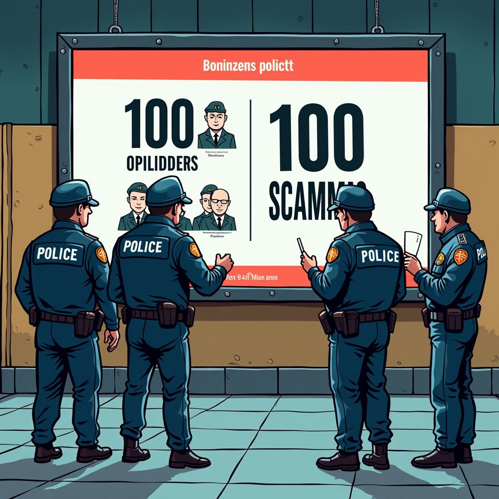 Politie toont 100 oplichters op digitale schermen door heel Nederland