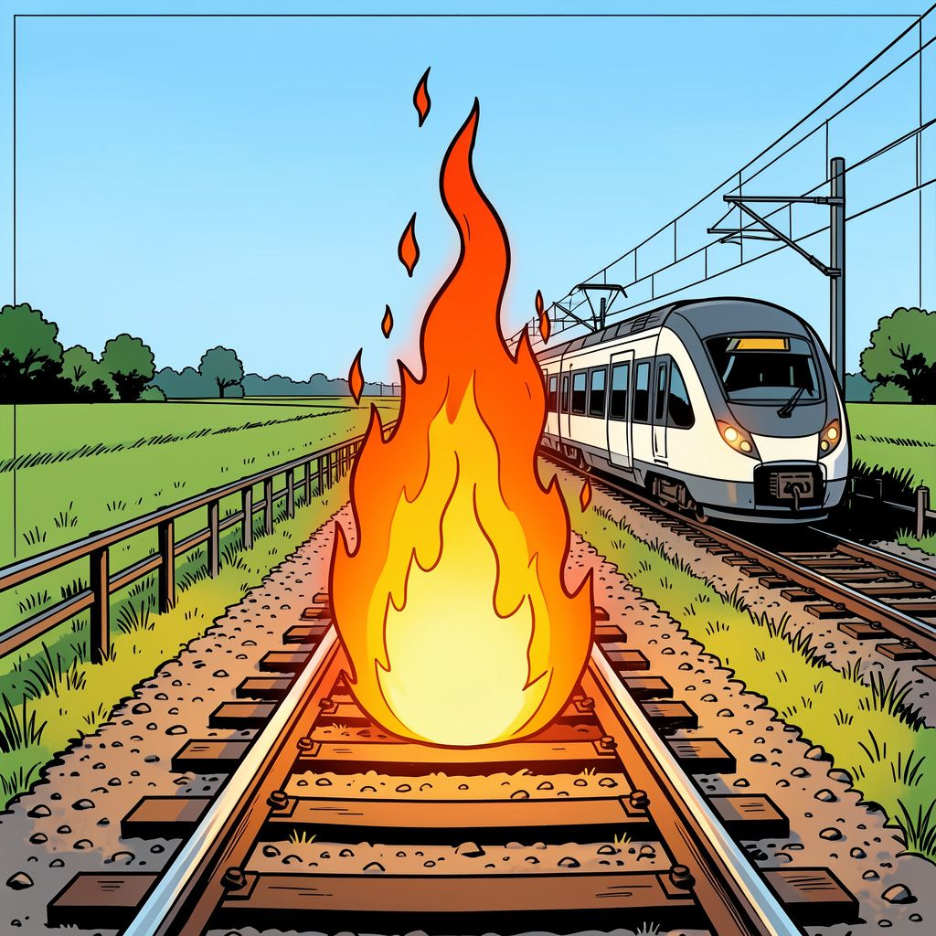 Een mysterieuze vlam op de spoorstaven legt het treinverkeer tussen Breda en Tilburg urenlang plat.