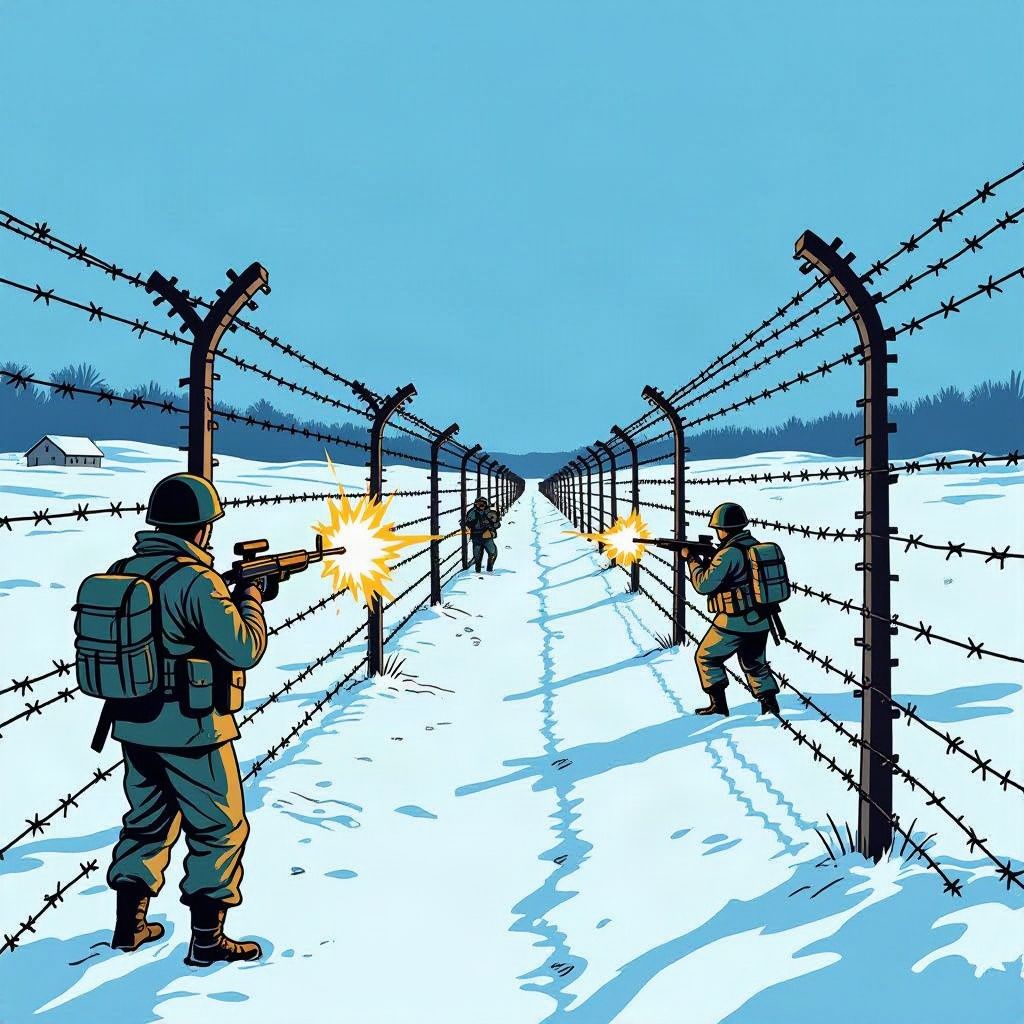 Zuid-Korea lost waarschuwingsschoten na een onverwacht bezoek uit het noorden.