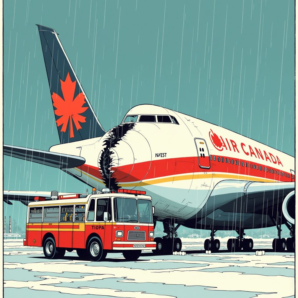 Air Canada Express vliegtuig ramt brandweerauto op LaGuardia: piloten sterven bij botsing van 39 km/u