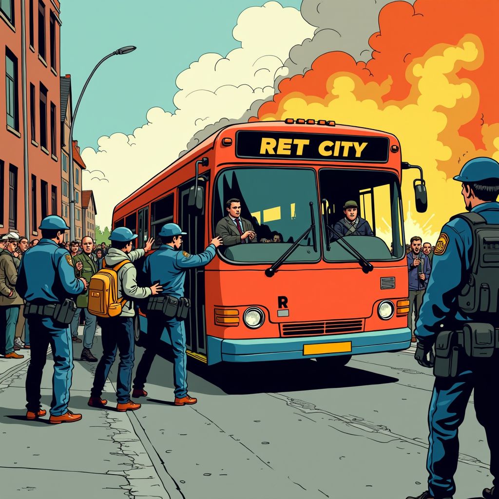 Vijftig relschoppers gebruiken stadsbus als schild tegen politie in Utrecht