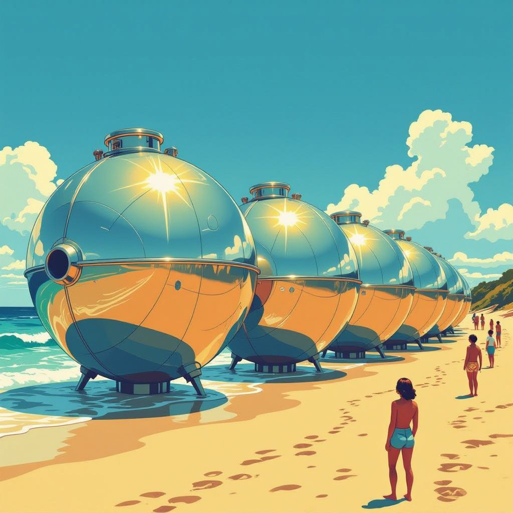Mysterieuze ruimteballen zetten een Australisch strand op zijn kop.