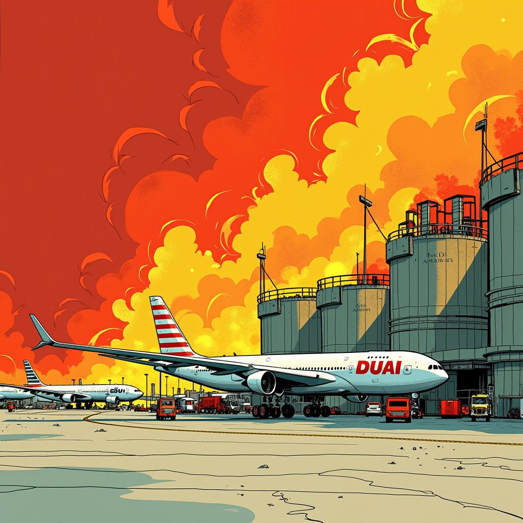 Iraanse drone raakt brandstoftanks bij Dubai airport en zet hele luchthaven stil